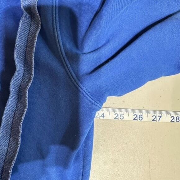 Goodie Two Sleeves Royal Blue Oversized Lake Tahoe Raw Seam Sweatshirt Medium - Picture 9 of 10